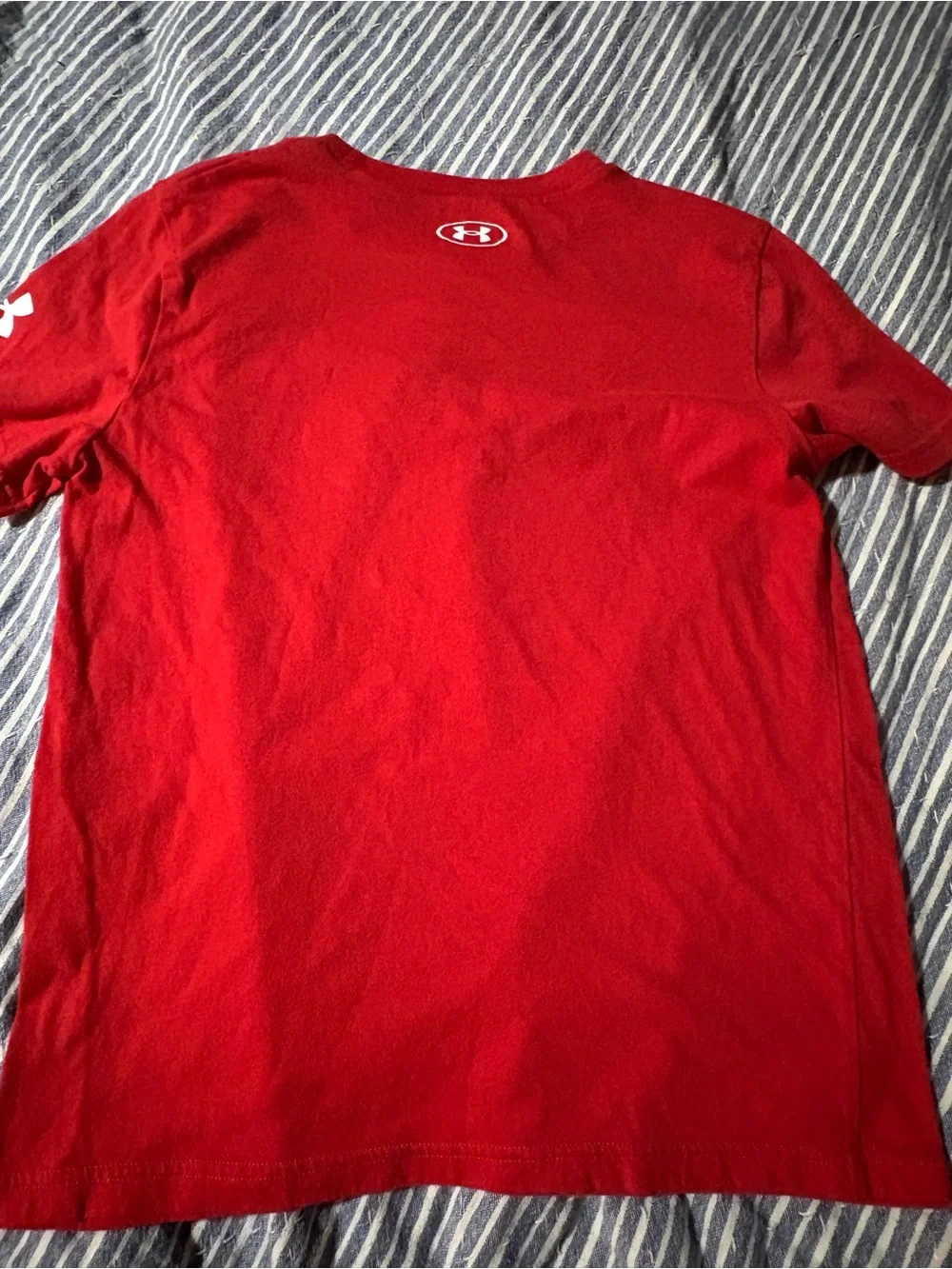 2 Under Armour Kids' Short Sleeve Logo Tee - Red & Light Blue